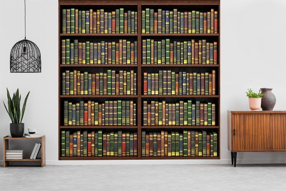 Fototapete altes Bücherregal