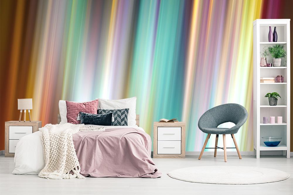 Fototapete – Streifen-Design in verschiedenen Farben
