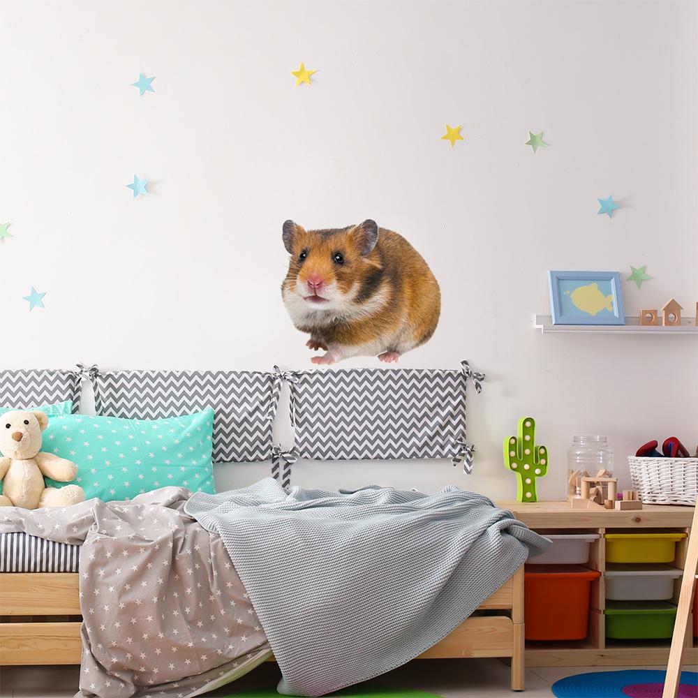 Wandaufkleber putziger Hamster für Kinderzimmer