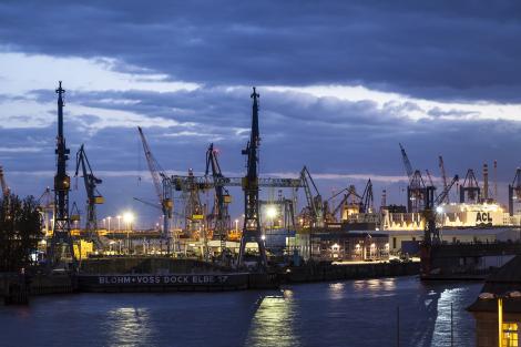Fototapete Containerhafen Hamburg