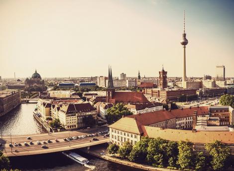 Fototapete Berlin Panorama Vintage