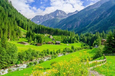 Fototapete Zillertal in Österreich