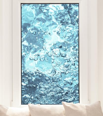 Fensterfolie Luftblasen unter Wasser