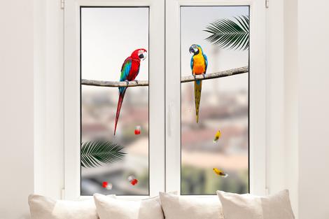 Papageien Fenstersticker