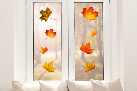 Herbstblätter Fenstersticker
