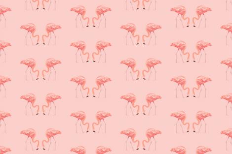 Fototapete mit einem Flamingo-Muster auf rosa Hintergrund