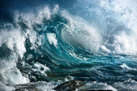Vlies-Fototapete – Große Welle im Ozean für Surfer
