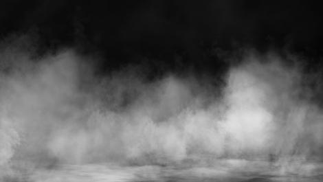 Fototapete aufsteigender Rauch vor schwarzem Hintergrund