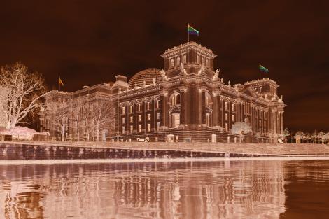 Fototapete Bundestag in Berlin im künstlerischen Look