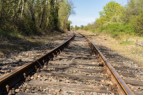 Fototapete alte Eisenbahnstrecke