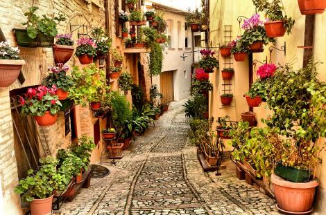 Fototapete Gasse in Italien