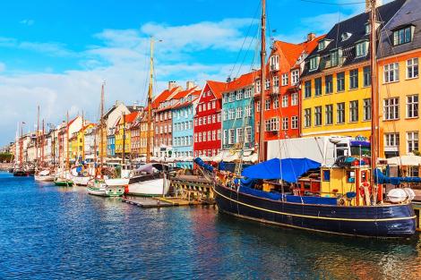 Fototapete Hafen von Kopenhagen in Norwegen