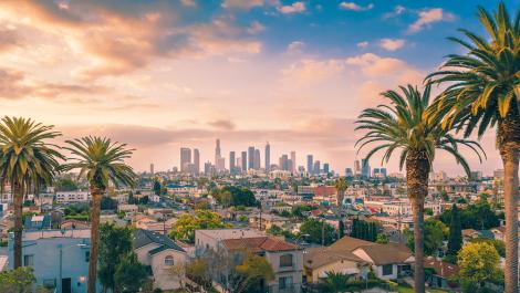 Fototapete Sonnenuntergang in Los Angeles