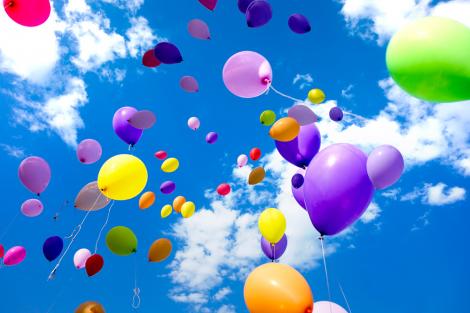 Fototapete bunte Luftballons