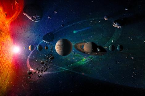 Fototapete die Planeten im Sonnensystem