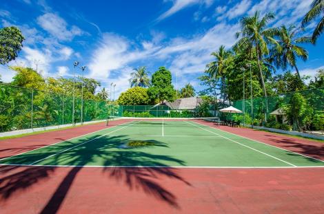 Fototapete Tennisplatz auf den Malediven