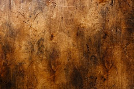 Holzoptik Fototapete mit braunem dunklen Holz mit Kratzern