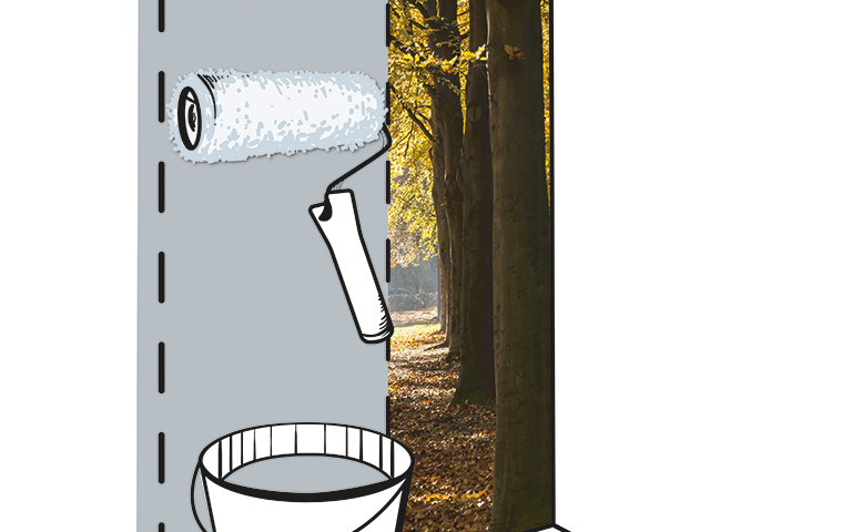Montage einer Kleistertapete aus Vlies